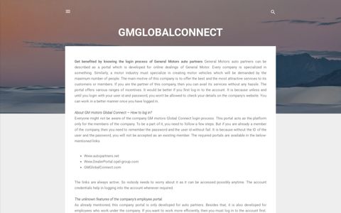 GMGLOBALCONNECT