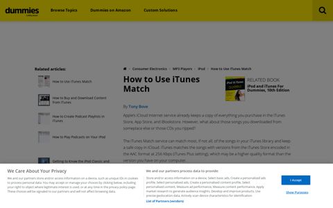 How to Use iTunes Match - dummies