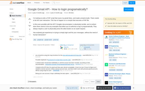 Google Gmail API - How to login programatically? - Stack ...