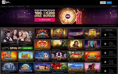 Hopa Casino Online - Play Online Games & get up to £500 ...