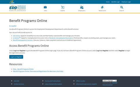 Access Benefit Programs Online - EDd - CA.gov