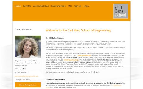 [CBS] Application Portal of Carl Benz School of Engineering