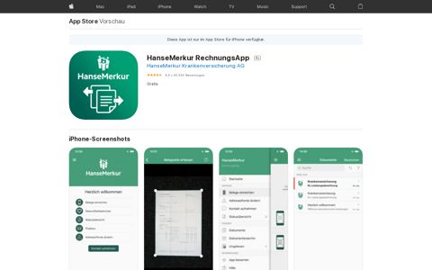 ‎HanseMerkur RechnungsApp im App Store