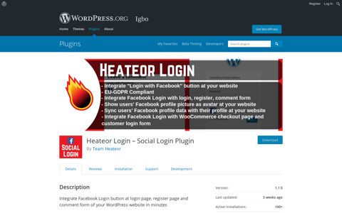 Heateor Login – Social Login Plugin - WordPress.org
