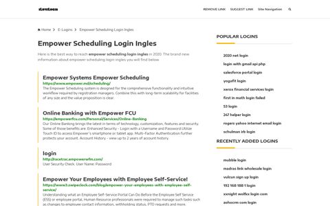 Empower Scheduling Login Ingles ❤️ One Click Access - iLoveLogin