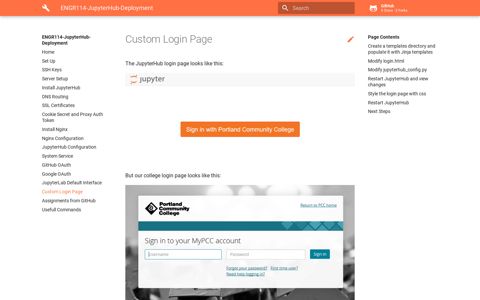 Custom Login Page - ENGR114-JupyterHub-Deployment