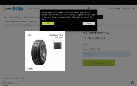 KL21 235/60R18 HSLL - DIMO Retail