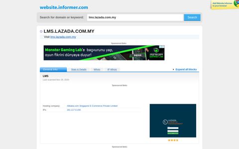 lms.lazada.com.my at Website Informer. LMS. Visit LMS Lazada.