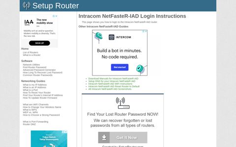 Login to Intracom NetFasteR-IAD Router - SetupRouter