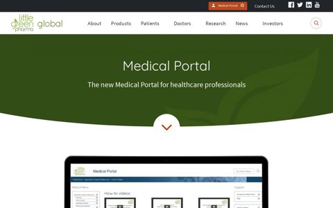Medical Portal for healthcare professionals - Little Green Pharma