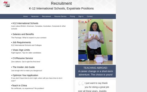 Recruitment - International Schools, Requirements, Salaries ...