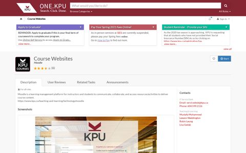 Course Websites (Moodle) | ONE.KPU