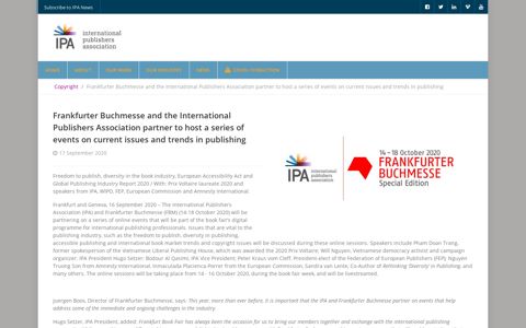 Frankfurter Buchmesse ... - International Publishers Association