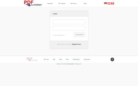 Login – PDF kostenlos ins Internet hochladen