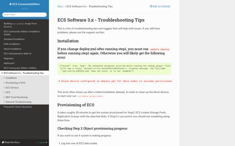 ECS Software 3.x - Troubleshooting Tips — ECS ...