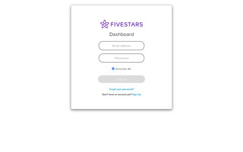 Fivestars | Dashboard | Login