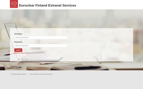 Euroclear Extranet Finland: Login