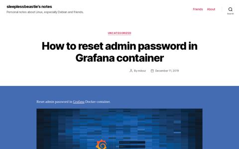 How to reset admin password in Grafana container ...