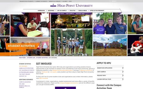 Get Involved | High Point University | High Point, NC