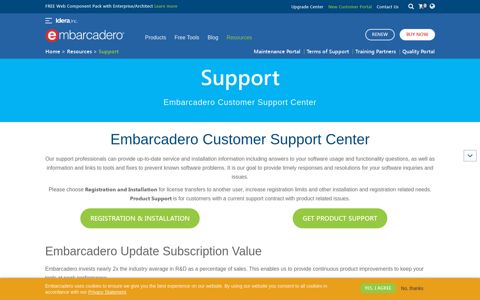 Customer Support Center - Embarcadero