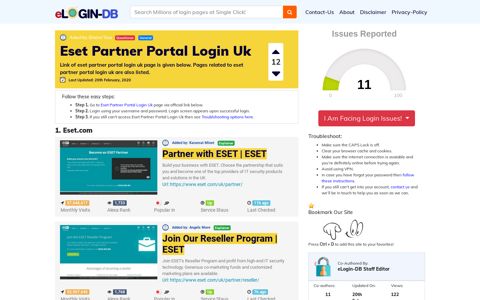 Eset Partner Portal Login Uk - A database full of login pages ...