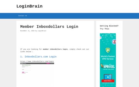 Member Inboxdollars Inboxdollars.Com Login - LoginBrain