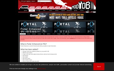 Portal: Enhanced mod - Mod DB