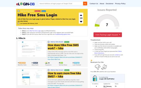Hike Free Sms Login - A database full of login pages from all ...