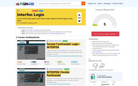 Interfen Login - A database full of login pages from all over the internet!