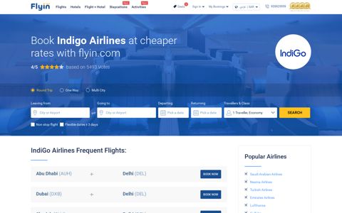 Indigo Airlines | Book Indigo flight tickets