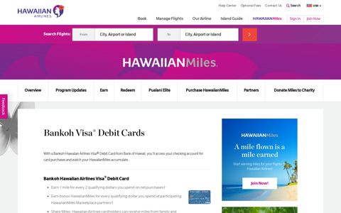 Bankoh Visa® Check Cards | Hawaiian Airlines