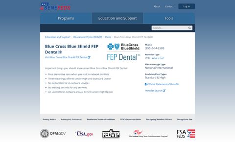 Blue Cross Blue Shield FEP Dental® | BENEFEDS