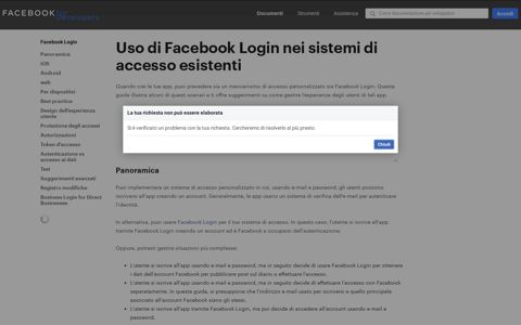 Uso nei sistemi di accesso esistenti - Facebook Login
