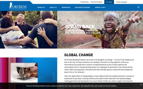 Giving Back | Leading Global Change at Fortress