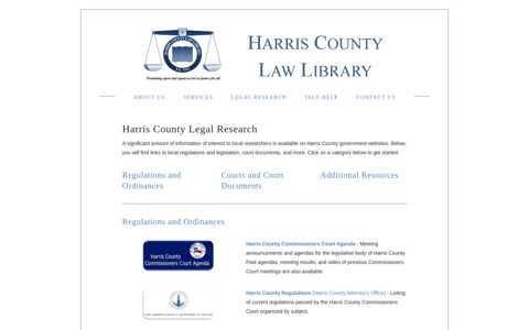 Harris County Legal Research — Harris County Law Library