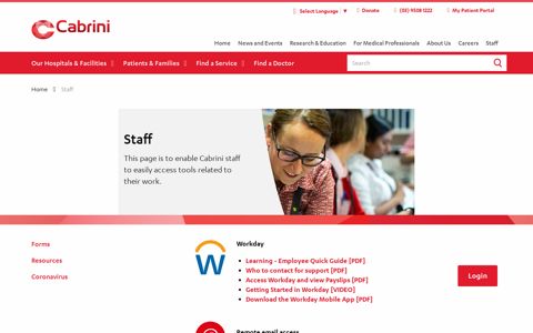 Staff Resources - Cabrini Health
