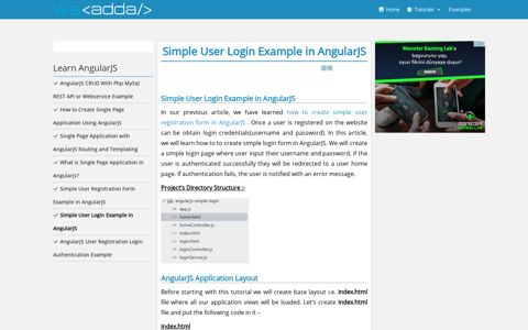 Simple User Login Example in AngularJS | W3Schools ...
