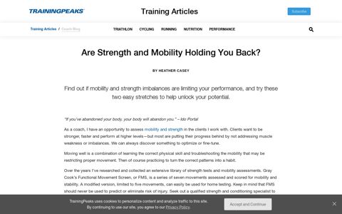 Are Strength and Mobility Holding You Back? | TrainingPeaks