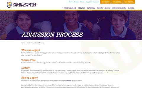 Admission Process - Kenilworth Science and Technology ...
