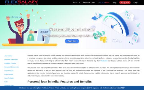 Personal Loan in India: Apply Personal Loan ... - FlexSalary