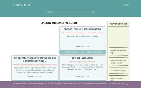 episode interactive login - General Information about Login