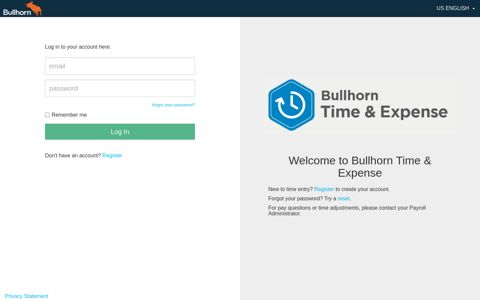 Bullhorn Time & Expense Logon - Mypeoplenet.com
