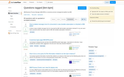 Highest Voted 'ibm-bpm' Questions - Stack Overflow