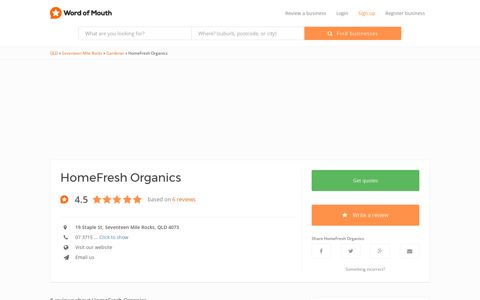 HomeFresh Organics, Fruit and Vegetables Home Delivery