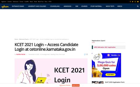 KCET 2021 Login - Access Candidate Login at cetonline ...