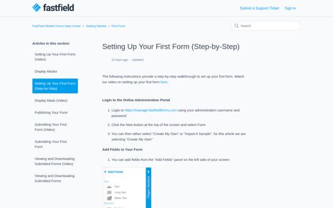 Setting Up Your First Form (Step-by-Step) – FastField Mobile ...