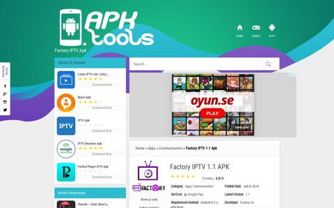 Factory IPTV 1.1 Apk (Android 4.2.x - Jelly Bean) | APK Tools