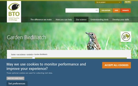 Garden BirdWatch | BTO - British Trust for Ornithology