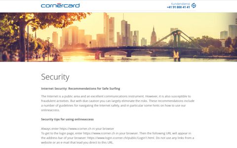 Security | Cornèrcard