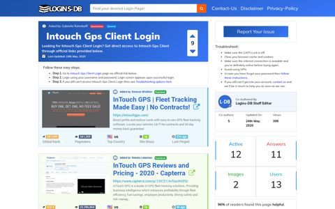 Intouch Gps Client Login - Logins-DB